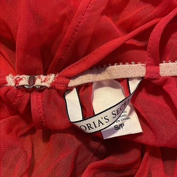 Victoria’s‎ Secret Red Lace Sheer Lingerie Tank - Picture 7 of 9